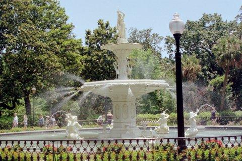 C. FOUNTAIN AT FORSYTH PARK